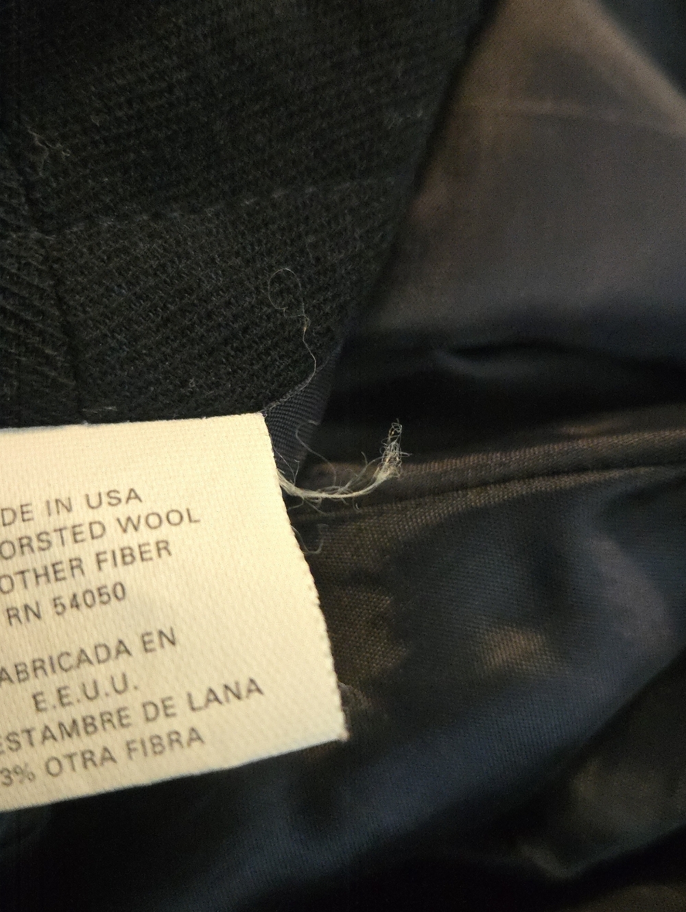 Vintage Lauren Ralph Lauren 10P Black Worsted Wool Wide Leg Pants Lace-Up Back - Picture 8 of 8